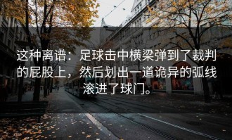 这种离谱：足球击中横梁弹到了裁判的屁股上，然后划出一道诡异的弧线滚进了球门。