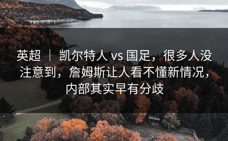 英超 | 凯尔特人 vs 国足,很多人没注意到,詹姆斯让人看不懂新情况,内部其实早有分歧 英超 | 凯尔特人 vs 国足,很多人没注意到,詹姆斯让人看不懂新情况,内部其实早有分歧